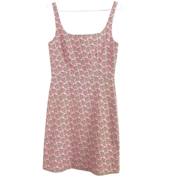 J.CREW Parasol Umbrella Print Jacquard Sheath Dress in Pink Size 4 Style #J3223 - Picture 2 of 8